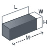 異方性フェライト磁石バー型（角タイプ）の寸法