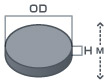 異方性フェライト磁石丸型の寸法