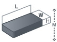 異方性フェライト磁石角型の寸法