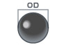 フェライト鏡面磁石ボール型の寸法