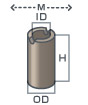 サマリウムコバルト磁石径方向着磁タイプの寸法