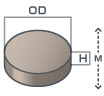 サマリウムコバルト磁石丸型の寸法