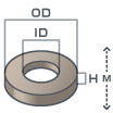 サマリウムコバルト磁石リング型の寸法