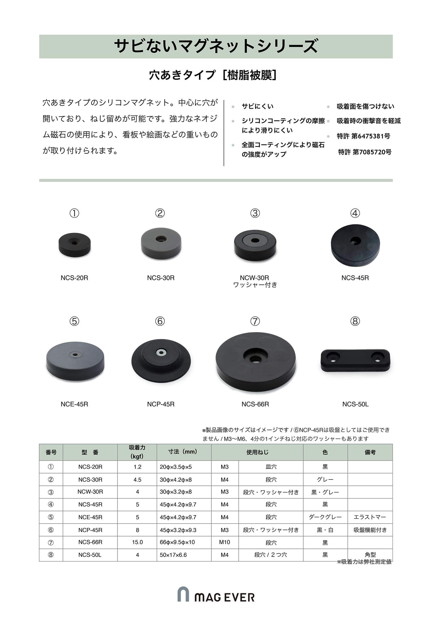 サビないマグネットシリーズ
